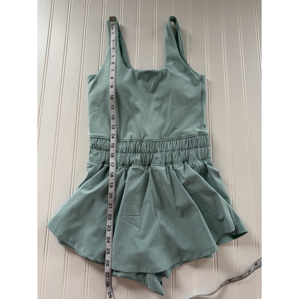 Yogalicious Hybrid Skort Romper Women's‎ XS Teal Blue Padded Bra Pockets - Picture 5 of 9